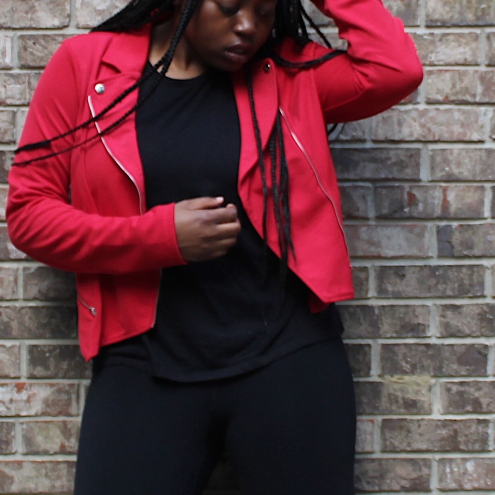 Red Moto Jacket - Picture 2 of 2